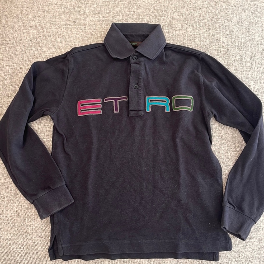 Etro Milano Boys Long Sleeve Polo